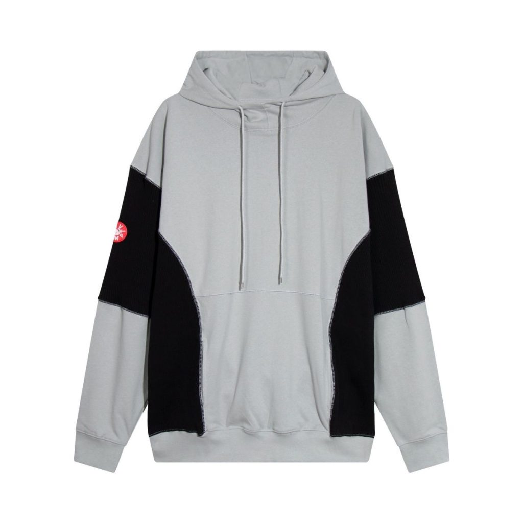 Cav Empt Color Block Panel Hoodie Grey OKZY20261655