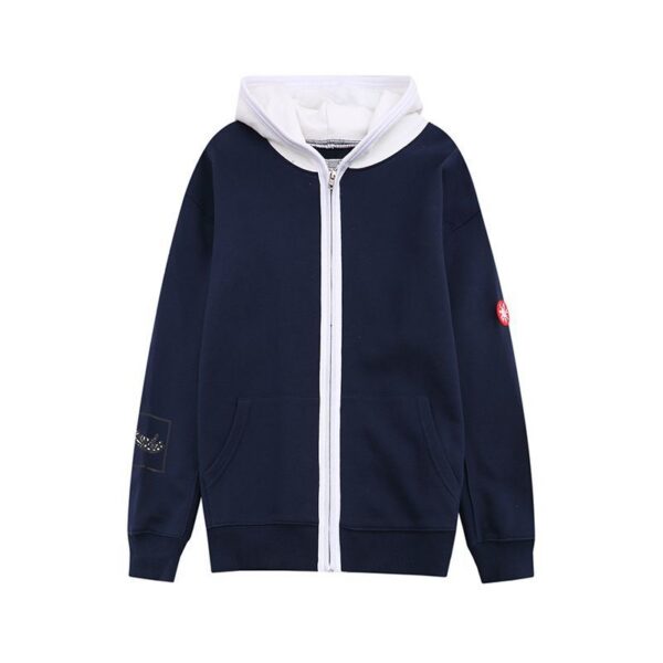 Cav Empt Two Tone Full Zip Hoodie Navy White OKZY20261657