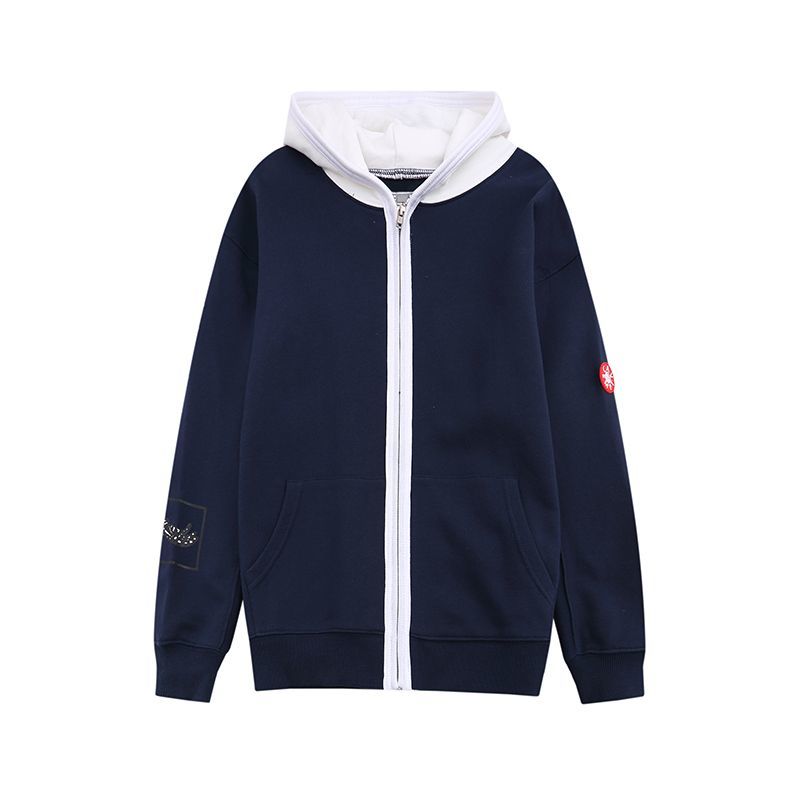Cav Empt Two Tone Full Zip Hoodie Navy White OKZY20261657