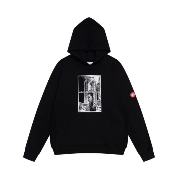 Cav Empt Building Portrait Graphic Hoodie Black OKZY20261658