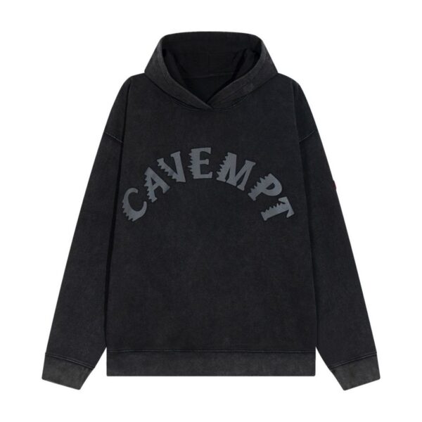 Cav Empt Washed Arch Logo Hoodie Black OKZY20261659