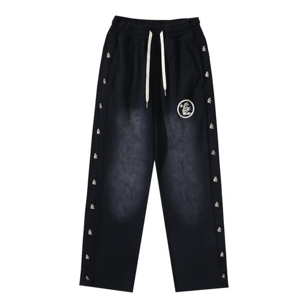 Hellstar Black Side Button Straight Sweatpants OKZY2026165