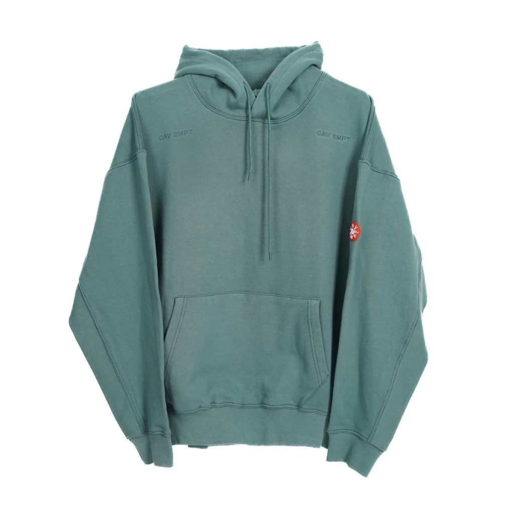 Cav Empt Back Grid Blueprint Print Hoodie Green OKZY20261660