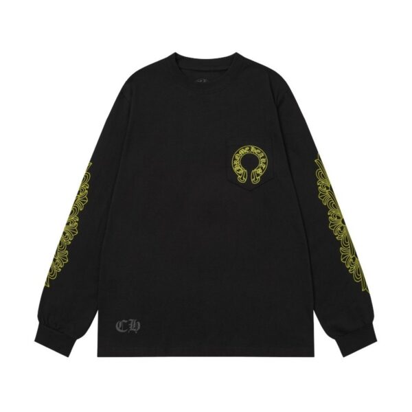 Chrome Hearts Horseshoe Pocket Long Sleeve Tee Black OKZY20261665