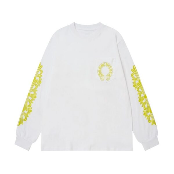 Chrome Hearts Horseshoe Pocket Long Sleeve Tee White OKZY20261666