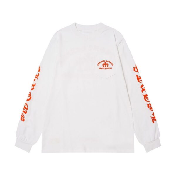 Chrome Hearts Hollywood Cross Long Sleeve Tee White OKZY20261667