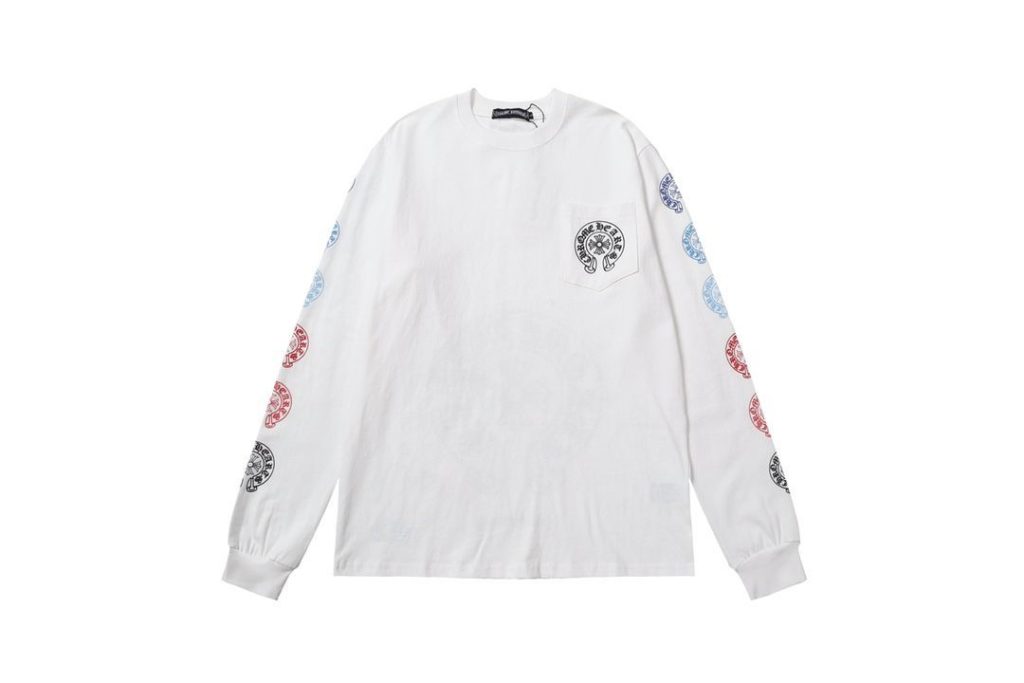 Chrome Hearts Multi Color Circle Logo Long Sleeve Tee White OKZY20261669