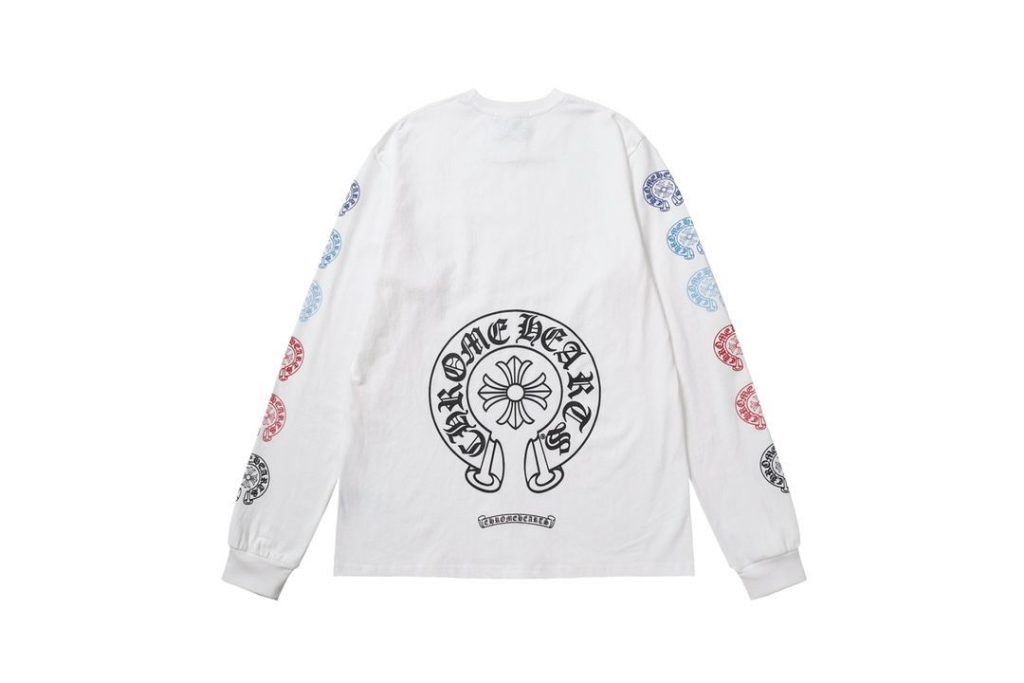 Chrome Hearts Multi Color Circle Logo Long Sleeve Tee White OKZY20261669