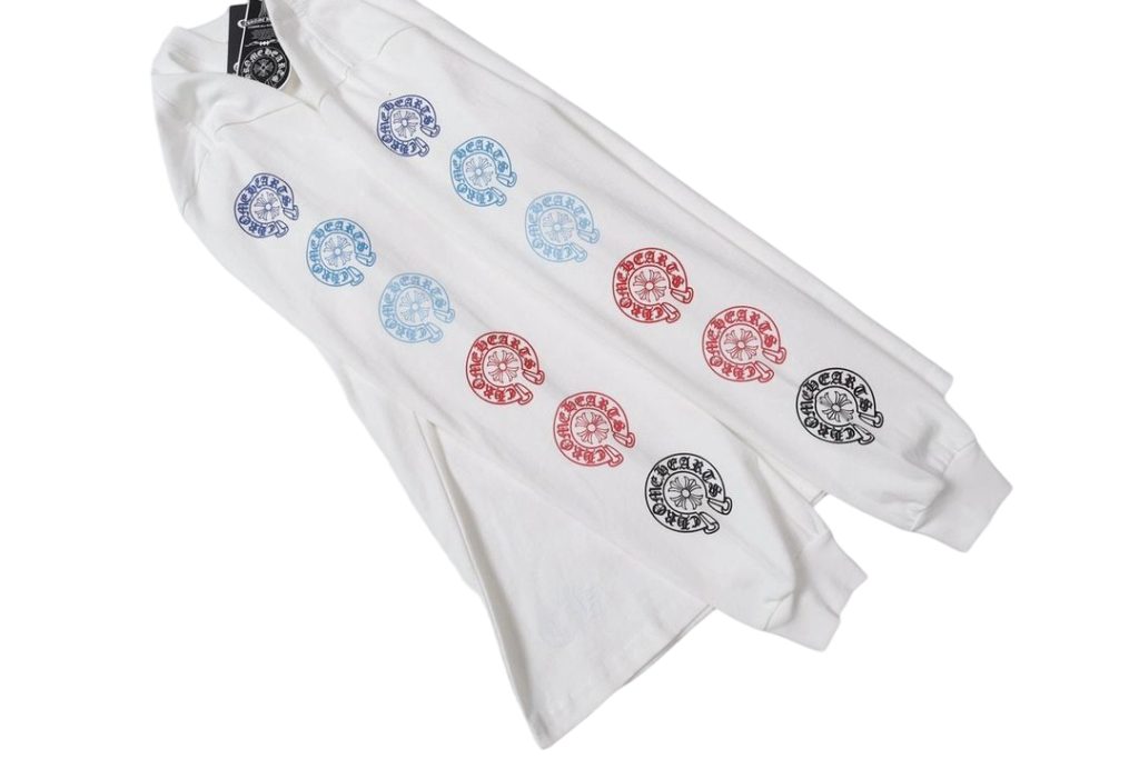 Chrome Hearts Multi Color Circle Logo Long Sleeve Tee White OKZY20261669