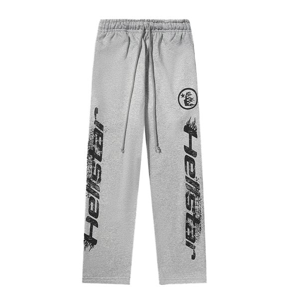 Hellstar Grey Side Logo Straight Sweatpants OKZY2026166