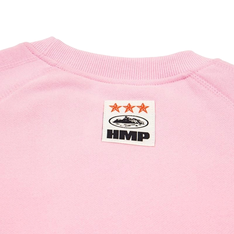 Corteiz Script Logo Raglan Crewneck Sweatshirt Pink OKZY20261677