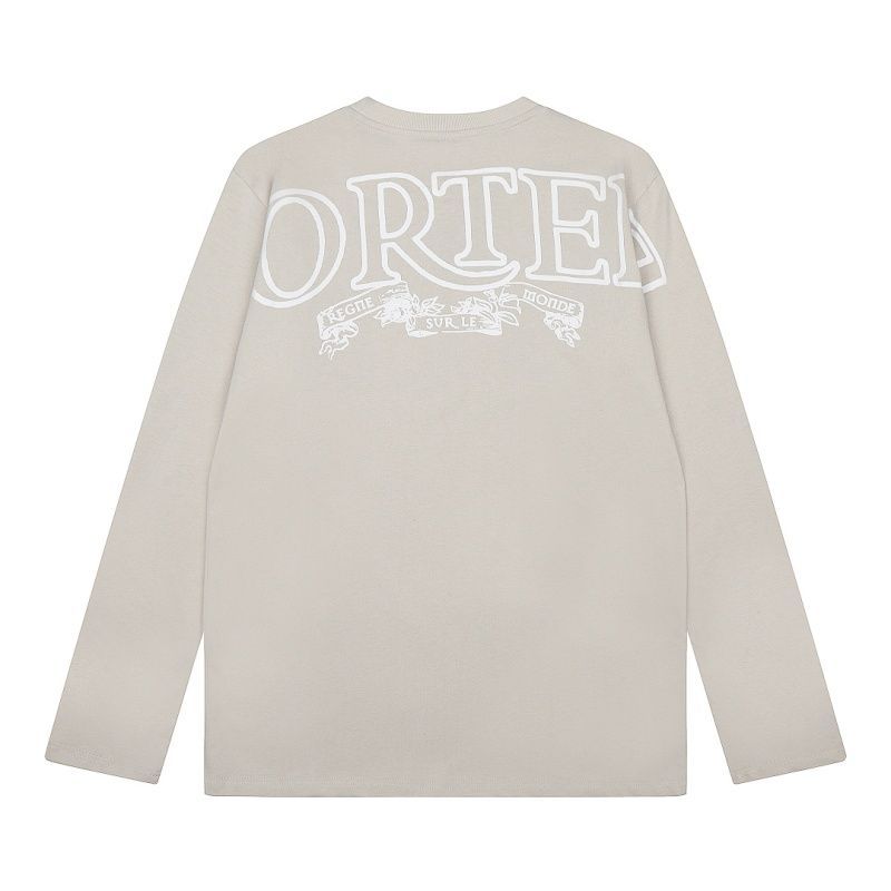 Corteiz Wreath Island Logo Long Sleeve Tee Khaki OKZY20261679