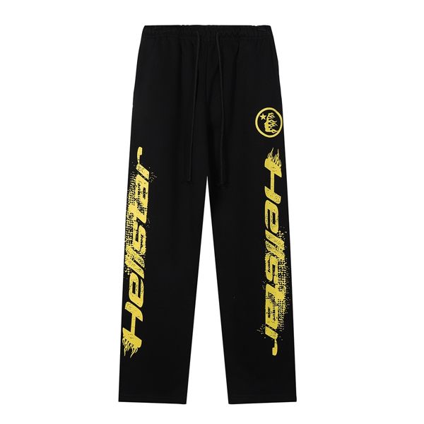 Hellstar Black Yellow Side Logo Straight Sweatpants OKZY2026167