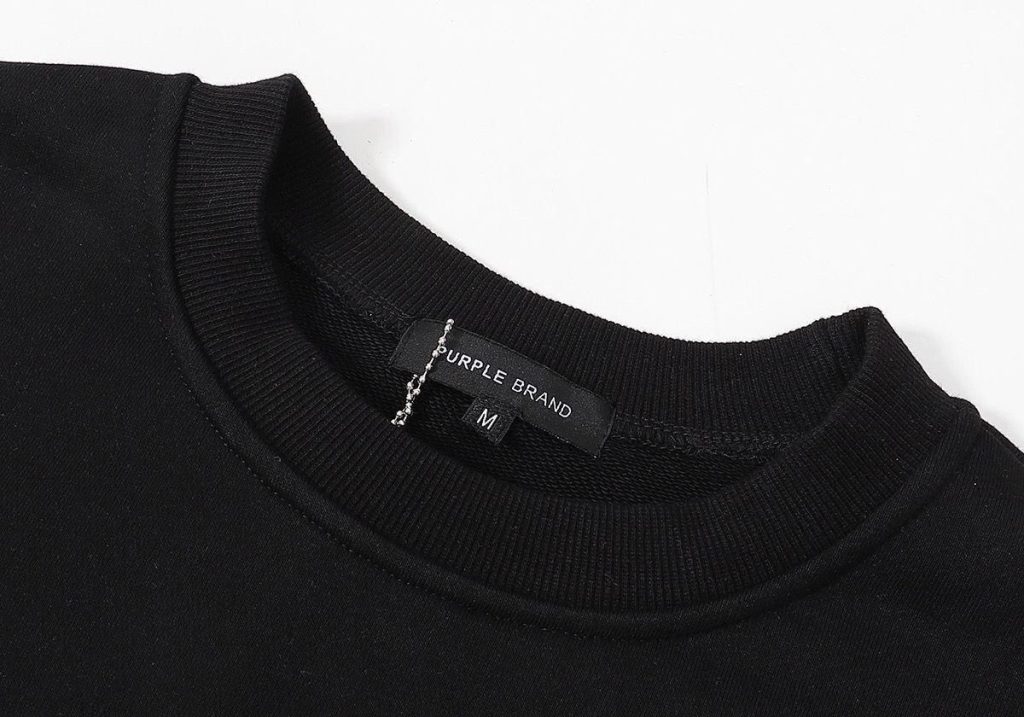 Purple Brand Wonderland Art Print Crewneck Sweatshirt Black OKZY20261685