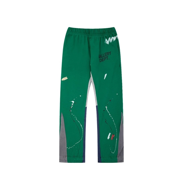 Gallery Dept Green Paint Splatter Sweatpants OKZY2026169