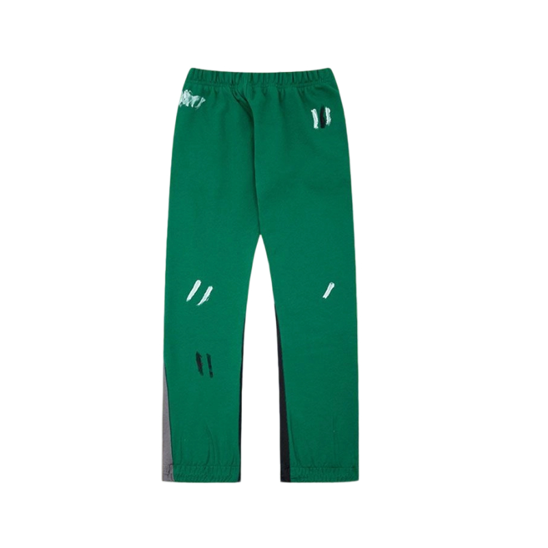 Gallery Dept Green Paint Splatter Sweatpants OKZY2026169