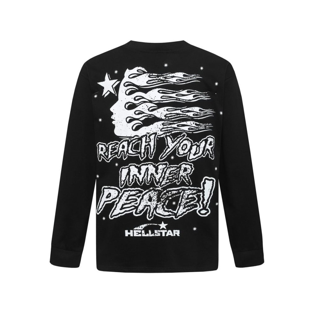 Hellstar Meditation Skeleton Long Sleeve Tee Black OKZY20261703