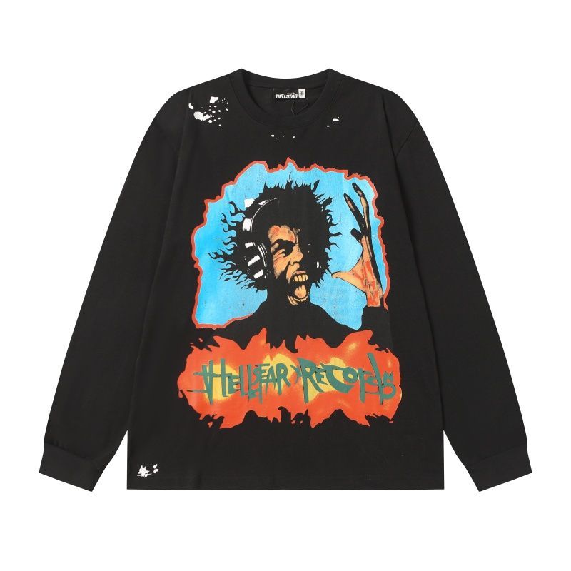 Hellstar Records Portrait Long Sleeve Tee Black OKZY20261704