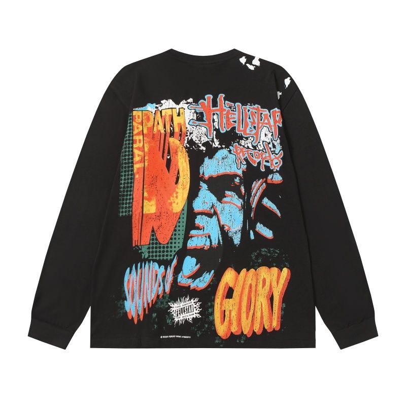 Hellstar Records Portrait Long Sleeve Tee Black OKZY20261704