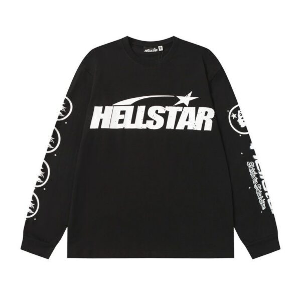 Hellstar Star Logo Sleeve Print Long Sleeve Tee Black OKZY20261707