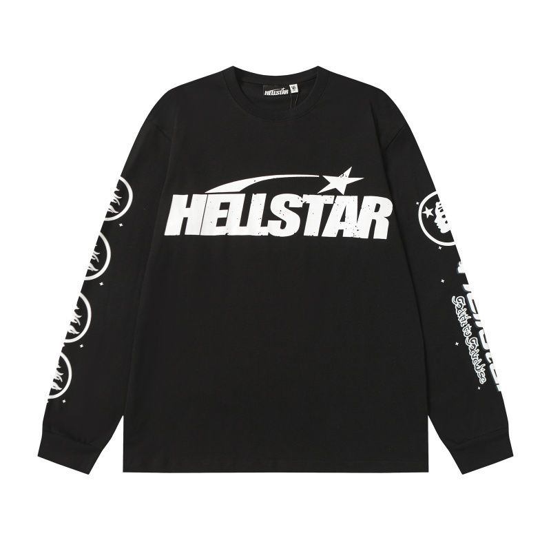 Hellstar Star Logo Sleeve Print Long Sleeve Tee Black OKZY20261707