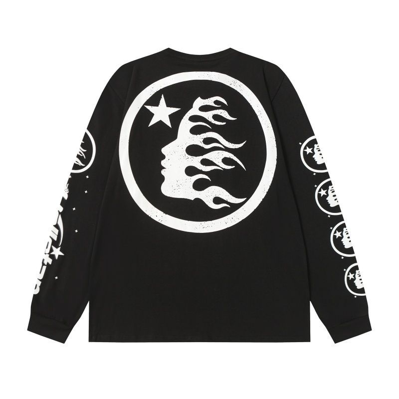 Hellstar Star Logo Sleeve Print Long Sleeve Tee Black OKZY20261707
