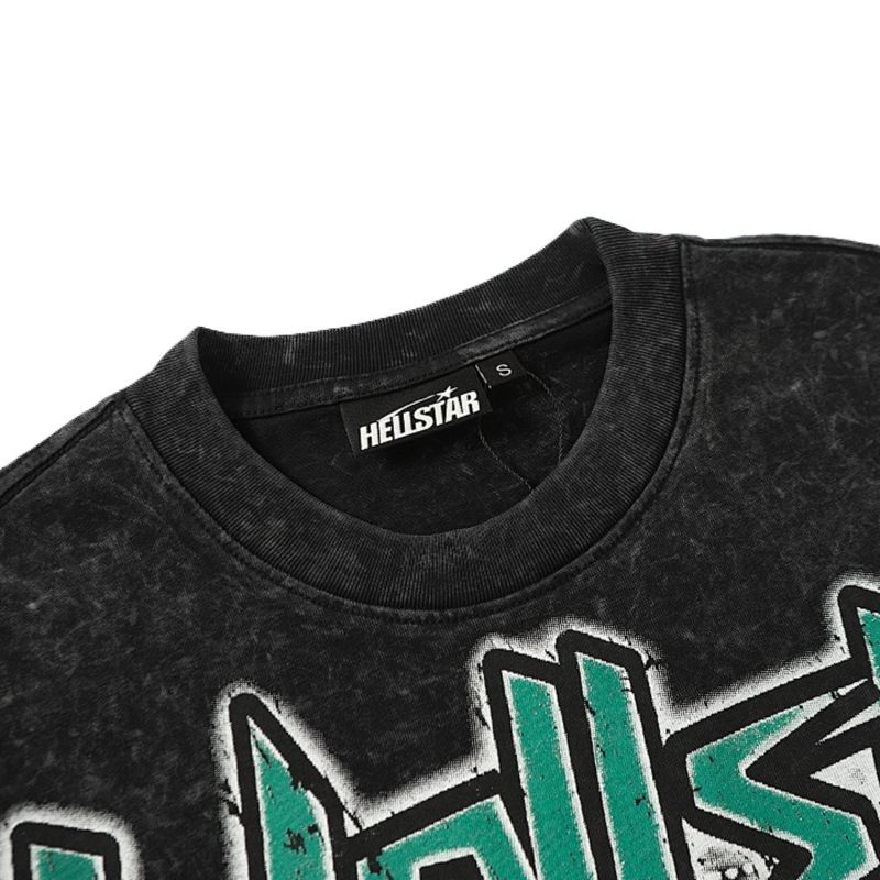Hellstar UFO Records World Tour Long Sleeve Tee Washed Black OKZY20261709