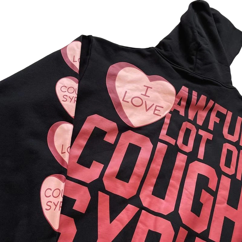 Cough Syrup Cupid Heart Full Zip Hoodie Black OKZY20261711