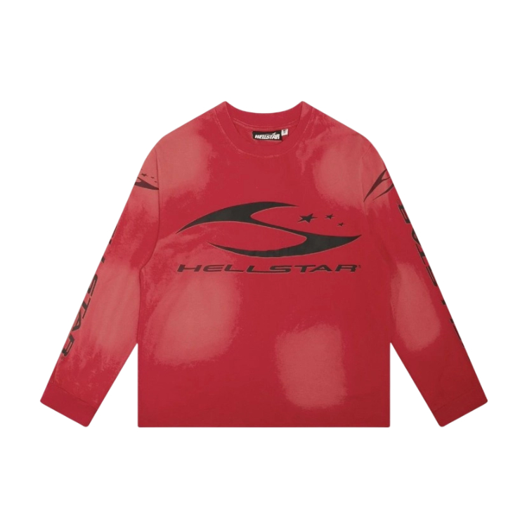 Hellstar Logo Long Sleeve Tee Red OKZY20261714