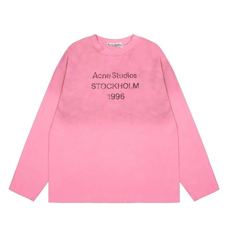 Acne Studios Stockholm 1996 Gradient Long Sleeve Tee Pink OKZY20261716