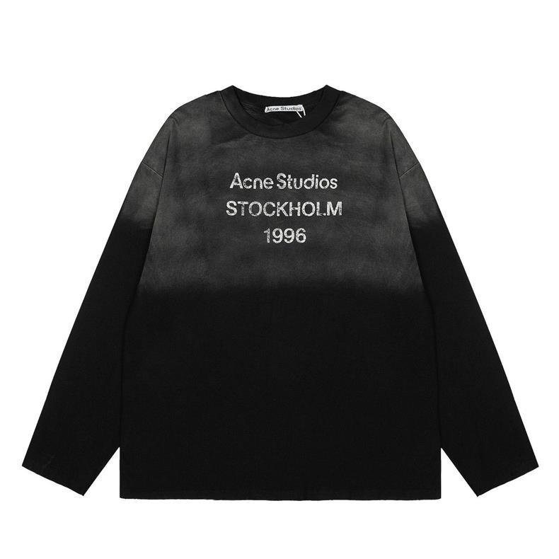 Acne Studios Stockholm 1996 Gradient Long Sleeve Tee Black OKZY20261717