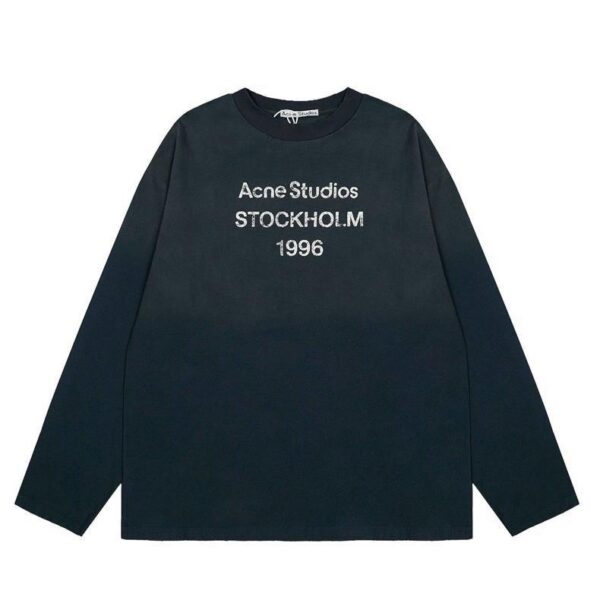 Acne Studios Stockholm 1996 Gradient Long Sleeve Tee Dark Green OKZY20261718