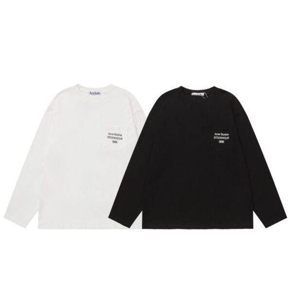 Acne Studios Stockholm 1996 Pocket Long Sleeve Tee Black/White OKZY20261719