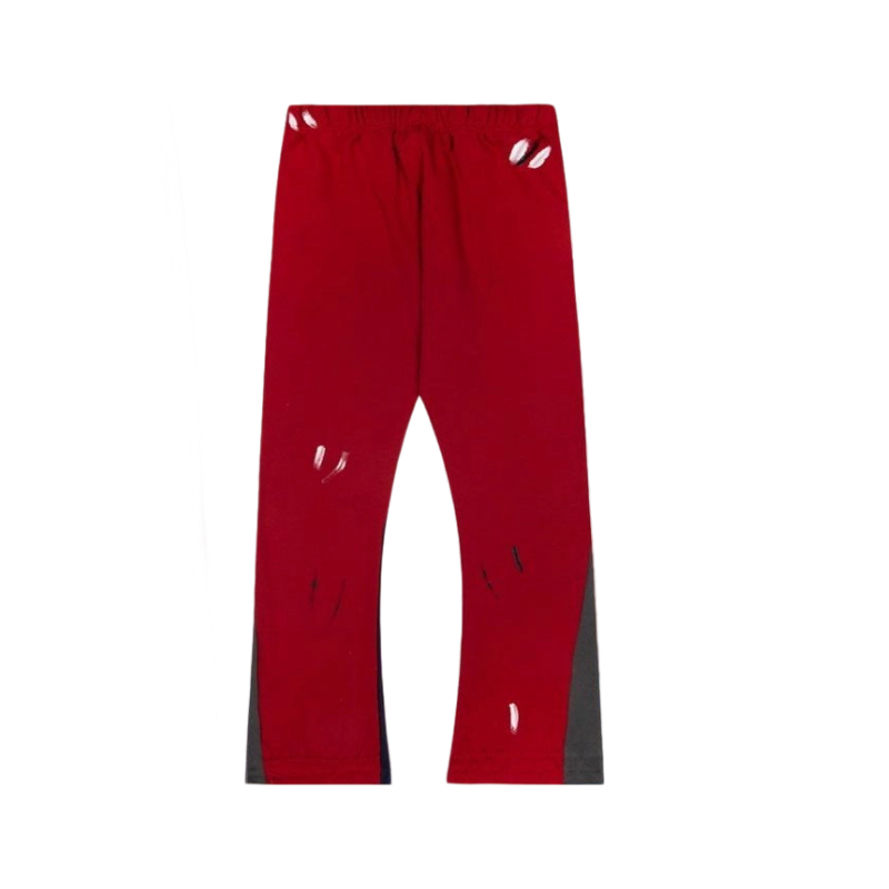 Gallery Dept Red Paint Splatter Flare Sweatpants OKZY2026171