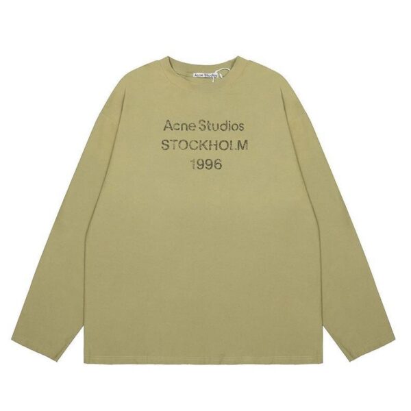 Acne Studios Stockholm 1996 Long Sleeve Tee Khaki OKZY20261723
