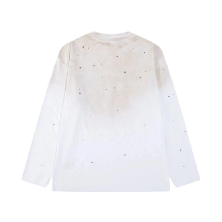 Acne Studios Stockholm 1996 Splatter Gradient Long Sleeve Tee Off White OKZY20261724