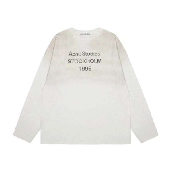 Acne Studios Stockholm 1996 Gradient Long Sleeve Tee Cream OKZY20261725