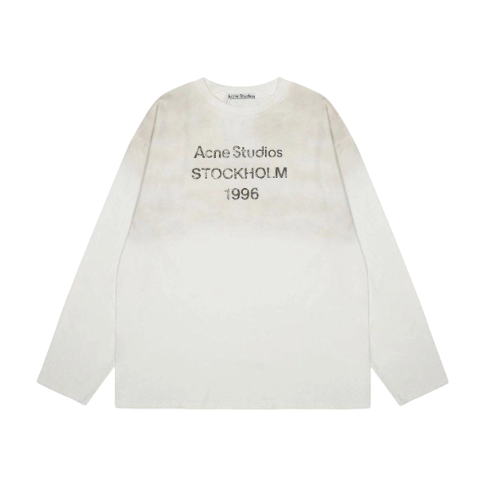 Acne Studios Stockholm 1996 Gradient Long Sleeve Tee Cream OKZY20261725