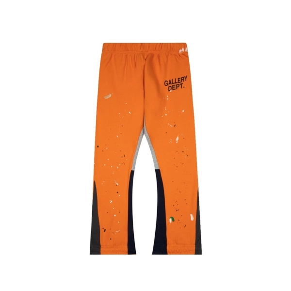 Gallery Dept Orange Paint Splatter Flare Sweatpants OKZY2026172