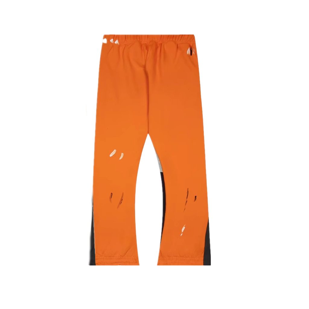 Gallery Dept Orange Paint Splatter Flare Sweatpants OKZY2026172