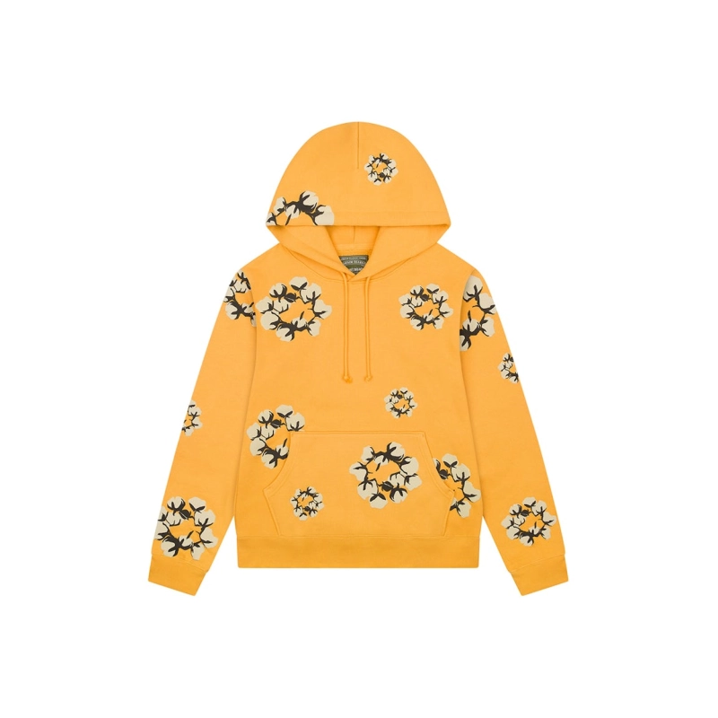 Denim Tears Cotton Wreath Hoodie Yellow OKZY20261734