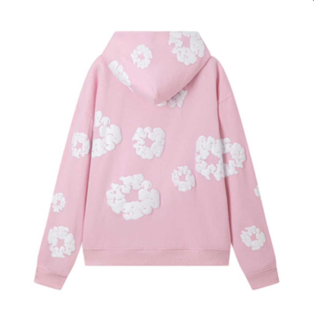 Denim Tears Cotton Wreath Full Zip Hoodie Pink OKZY20261738