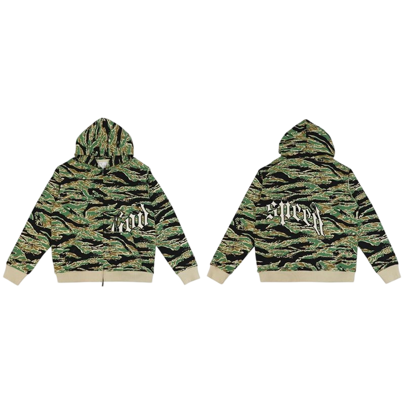Godspeed God Speed Full Zip Hoodie Tiger Camo OKZY20261741