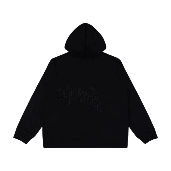 Godspeed God Speed Full Zip Hoodie Black Subtle Print OKZY20261743