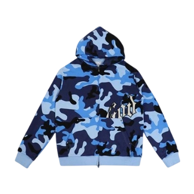 Godspeed God Speed Full Zip Hoodie Blue Camo OKZY20261744