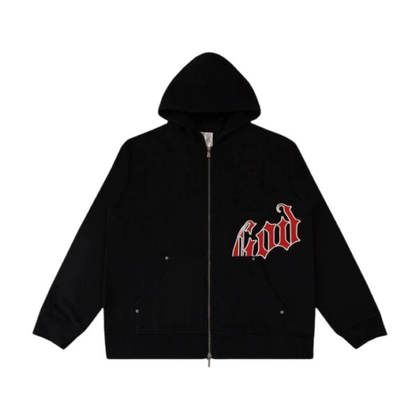 Godspeed God Speed Full Zip Hoodie Black Red Logo OKZY20261745