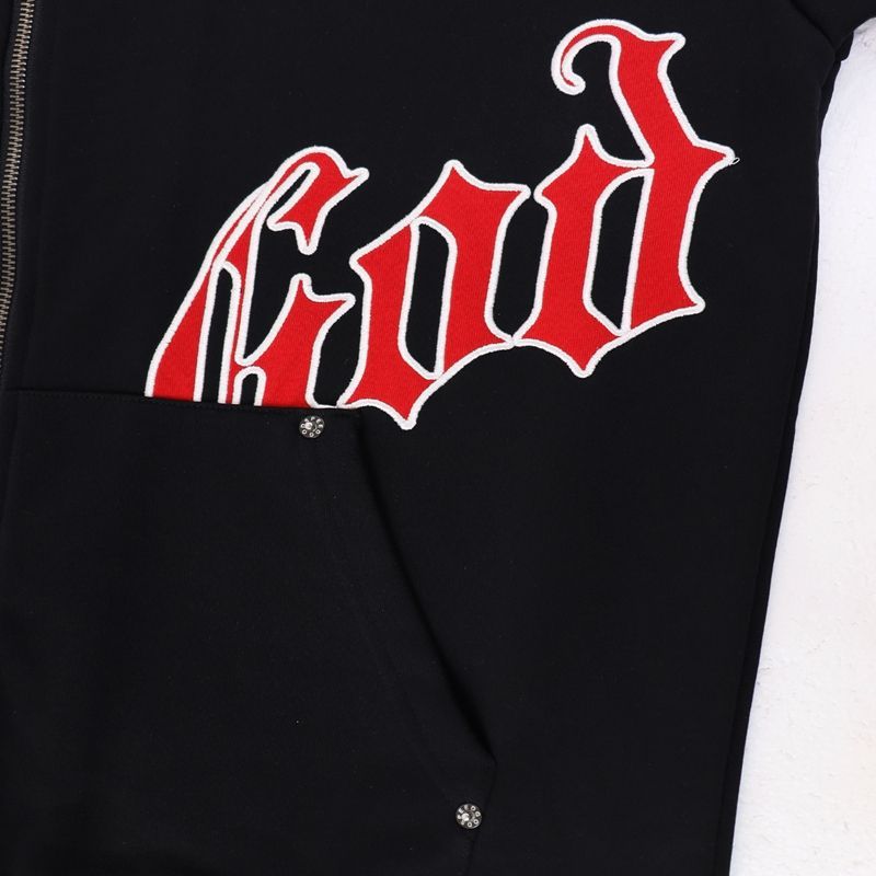 Godspeed God Speed Full Zip Hoodie Black Red Logo OKZY20261745