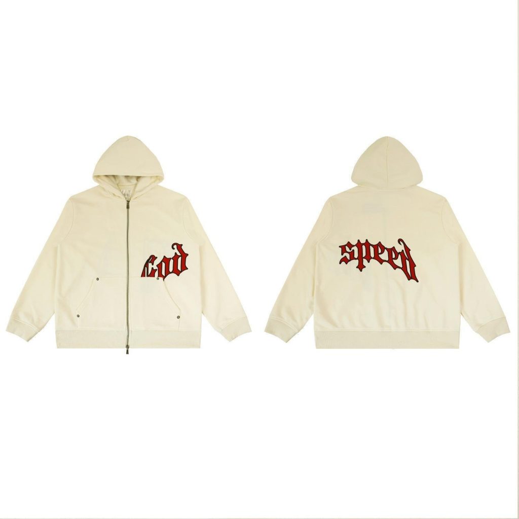 Godspeed God Speed Full Zip Hoodie Cream OKZY20261748