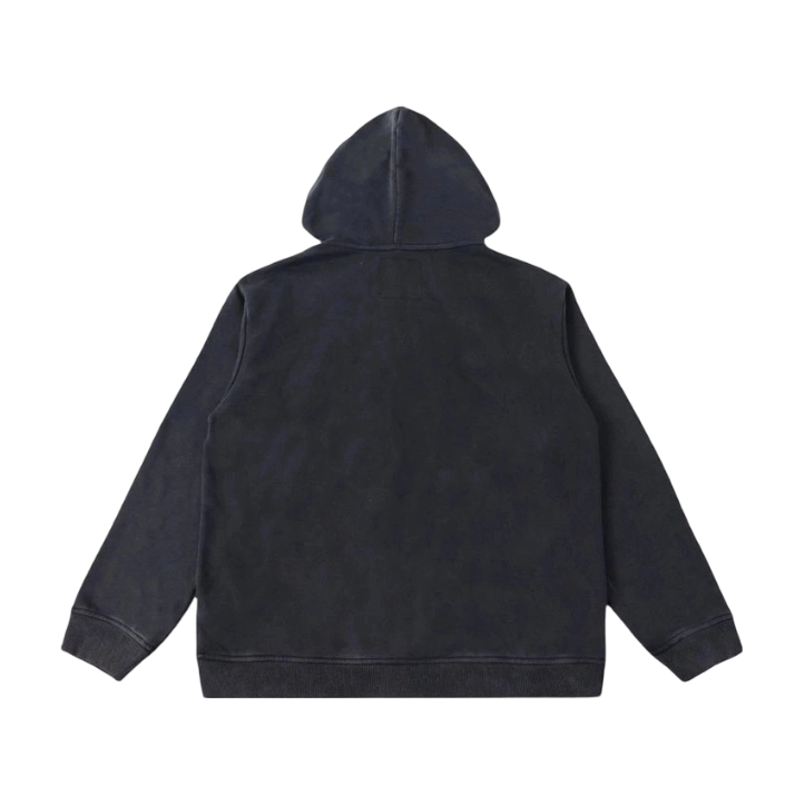 Godspeed God Speed Full Zip Hoodie Washed Black Rhinestone Logo OKZY20261754