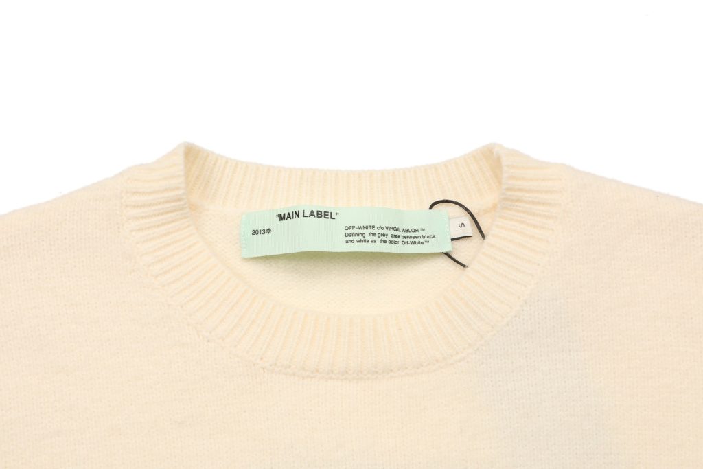 Off White Front Off Logo Sweater Cream ( Sweater) OKZY20261756